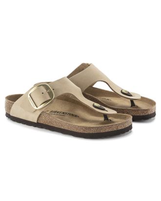 Birkenstock Womens Gizeh Sandals in Tan Leather - Size UK 5.5
