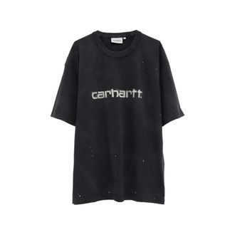Carhartt Work in Progress Logo-print Paint-splatter T-shirt