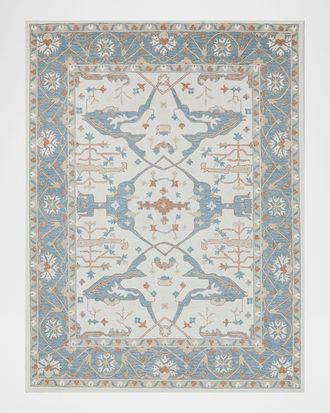 Exquisite Rugs Claremont Hand-Tufted Light Blue Oushak Rug, 9 x 12