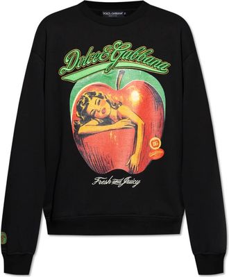 Dolce & Gabbana Sweatshirts & Hoodies - Heren - Sweatshirts - Zwart - L - Katoen - Hoodies & sweatvesten