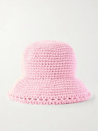 Magda Butrym Cappello Da Pescatore In Cotone Crochet - Rosa