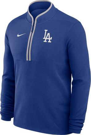 Nike Los Angeles Dodgers Victory Nike Mens Dri-FIT MLB 1/2-Zip Long-Sleeve Top in Blue | 03430CRELD-SZN