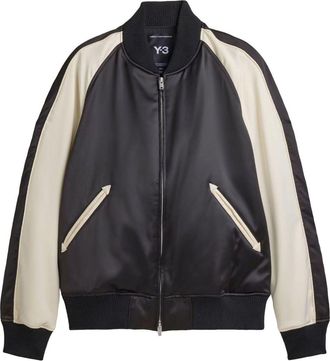 adidas x Y-3 Liquid Logo Satin Souvenir Jacket Black Cream White LD4359