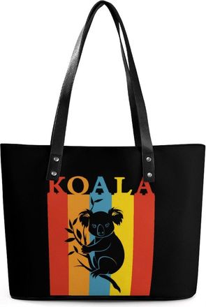 Generic Vintage Koala Bear Tote Bags for Women Cute Shoulder Purses Handbags