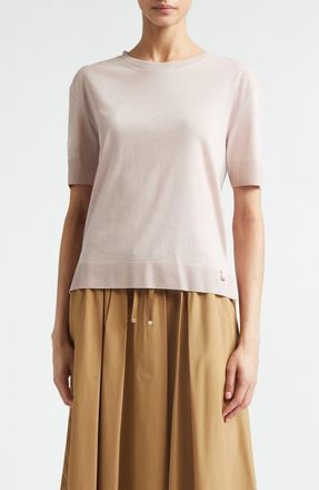 Herno Glam Knit Crewneck T-Shirt in 4035 Blush at Nordstrom, Size 10 Us