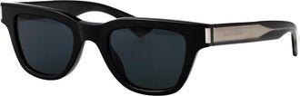 Saint Laurent Jacques Zonnebril - unisex - Accessoires - Zwart - Maat: 47 MM Nylon