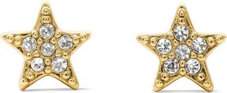 Kate Spade New York pav&eacute; mini star stud earrings in Clear/gold at Nordstrom