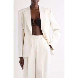 Givenchy Wool & Mohair Jacket in White at Nordstrom, Size 2 Us