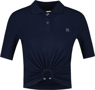 Paco Rabanne T-shirt - Dames - Polos - Blauw - M - Katoen - Tops