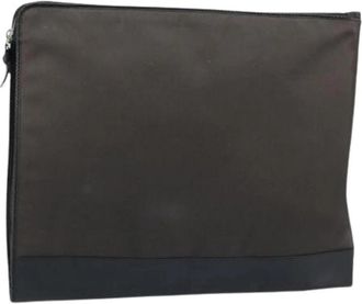 Bottega Veneta Pre-owned Canvas Clutch - Dames - Vintage Clutch - Bruin - ONE Size - Leer - Vintage