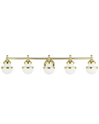 Livex Lighting 5-Light Polished Brass Vanity Sconce