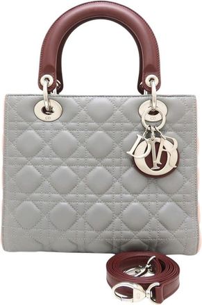 Dior Pre-owned Dior Medium Tricolor Lambskin Cannage Lady Dior Ladies 731A0WFJ9CFBTIO3