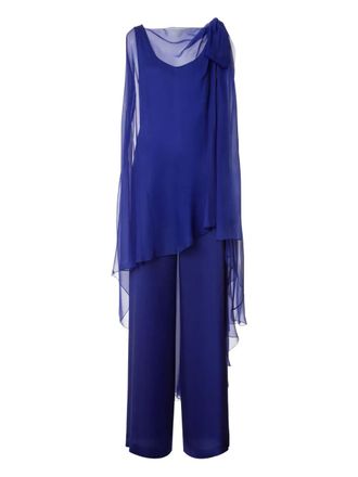 Alberta Ferretti Mouwloze jurk - Blauw