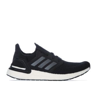 adidas Mens Ultraboost 20 Running Shoes in Black-White - Size UK 4.5