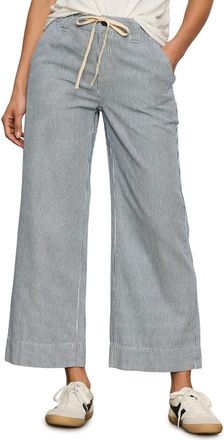 Sanctuary Lily Stripe Crop Pants in Yacht Black/Stripe at Nordstrom, Size 25