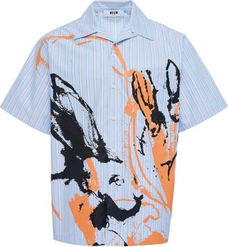 Msgm Camicia a righe - Blu