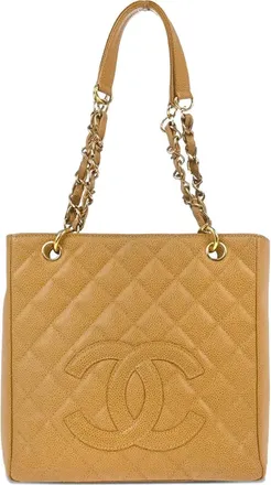 Chanel Borsa tote Petite Shopping PST 2003 - Toni neutri