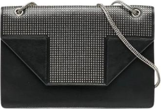 Saint Laurent Pre-owned Cross Body Bags, female, Black, Size: ONE SIZE Pre-owned Vintage Leather Cross Body Bag