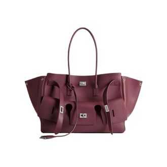 Generic Compatible For Womens Bag Fashion Simple Handbag Large Capacity Commuter Shoulder Tote(No logo wine red)