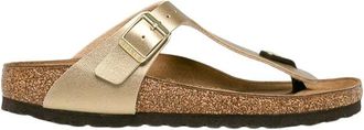 Birkenstock Schoenen, Dames, Geel, 36 EU, Leer, Gizeh Narrow Fit