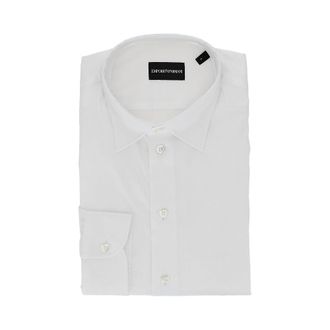 Emporio Armani Stretch cotton twill shirt Man XXL