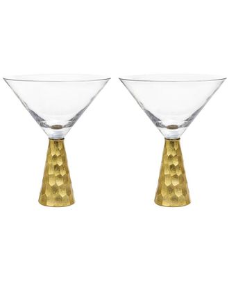 American Atelier Daphne Set Of 2 Martini Glasses
