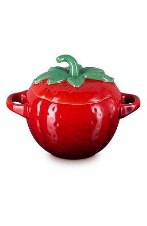 LE CREUSET Strawberry Stoneware Mini Cocotte in Cerise at Nordstrom