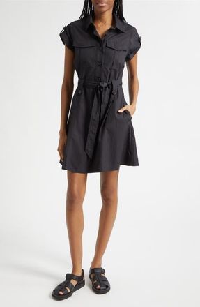 Derek Lam Azora Poplin Shirtdress in Black at Nordstrom, Size 00