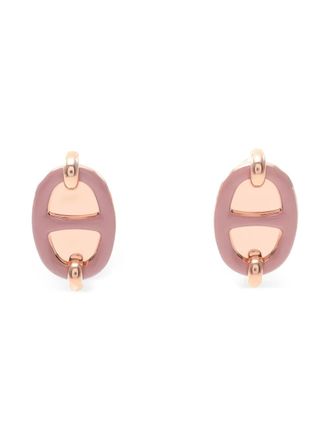 Herm&egrave;s 2010s mini Maillon rose earrings - Pink