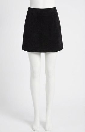 Z Supply Ciera Suede Mini Skirt In Black