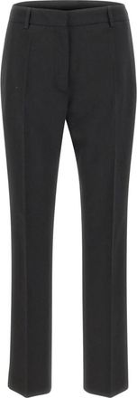 Filippa K Broek - Dames - Straight fit broeken - Zwart - M - Wol - Broeken