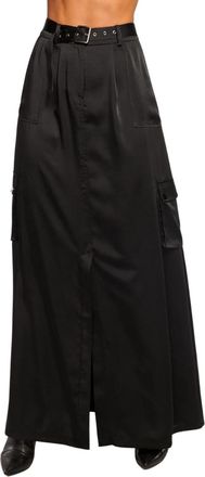 Ramy Brook Decker Belted Maxi Skirt In Black
