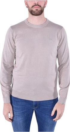 Sun 68 Truien & Vesten, Heren, Beige, M, Katoen, Basis Trui Lange Mouwen