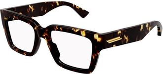 Bottega Veneta Rectangle Full Rim Eyeglasses - Brown