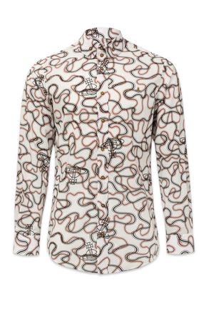 Vivienne Westwood WIGGLE PRINT 2 BUTTON KRALL SHIRT Size: 52, colour