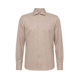 PESERICO Overhemden, Heren, Beige, L, Formele Overhemd