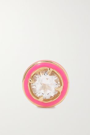 Alison Lou Cocktail 14-karat Gold, Topaz And Enamel Single Earring - Oro