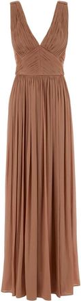 Costarellos Powder Pink Georgette Anilia Long Dress