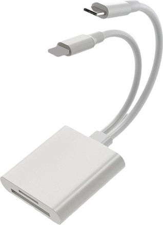 No Brand Lector De Tarjetas Sd Para Iphone: 2 En 1 Lightning A Sd, Para Iphone Y Ipad