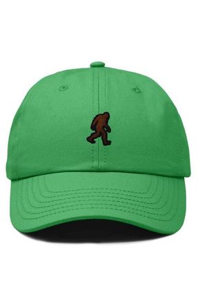 Dalix Sasquatch Embroidered Dad Hat in Kelly Green at Nordstrom