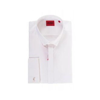 HUGO BOSS Mini Extra Slim Fit Shirt Ejinar - Heren - Zakelijke Overhemden - Wit - 4XL - Leer - Overhemden