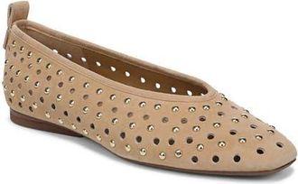 Naturalizer Carla Perforated Studded Flat in Dune Dust at Nordstrom, Size 5.5