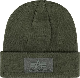 Alpha Industries Skim&uuml;tze ALPHA INDUSTRIES Velcro Beanie, Damen, Gr. onesize, gr&uuml;n (dunkelgr&uuml;n), Obermaterial: 100% Polyacryl, M&uuml;tzen Skim&uuml;tze