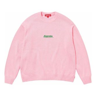 SUPREME Old English Sweater Pink SUP-SS24-124
