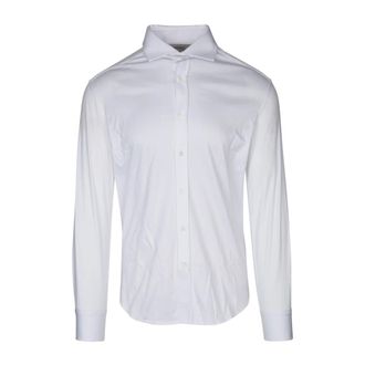 Brunello Cucinelli Brunello Cucinelli, Casual Shirts, male, White, Size: XL Stylish Shirts for Men