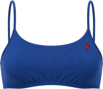 Polo Ralph Lauren Badmode, Dames, Blauw, L, Nylon, Pony Bikini Top