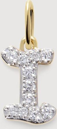 Monica Vinader Gold Diamond Initial I Pendant Lab Grown Diamond