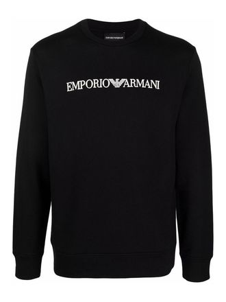 Emporio Armani Logo cotton blend sweatshirt
