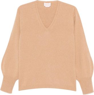 Marina Rinaldi Noemi balloon-sleeve sweater - Bruin