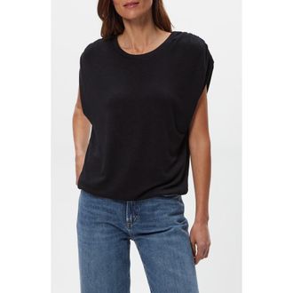 Michael Stars Sharron Cap Sleeve T-Shirt in Black at Nordstrom, Size X-Small